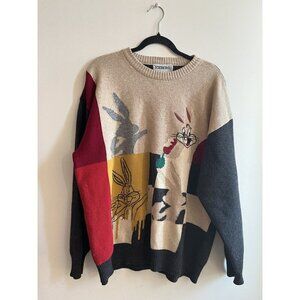 Iceberg Sweater Vintage 1996 Wool Mens ‘Bugs bunny’ Sz. XXL Knitwear